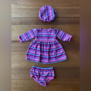 Signature Little Me girl’s 12 mo. dress, beret, & diaper cover set